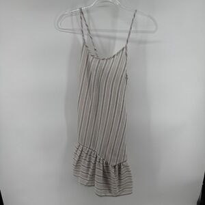 CUPSHE Striped Ruffle Mini Dress Spaghetti Straps Beach Vacation Resortwear